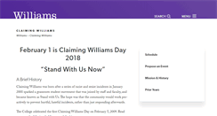 Desktop Screenshot of claiming.williams.edu