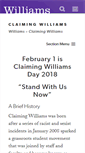 Mobile Screenshot of claiming.williams.edu