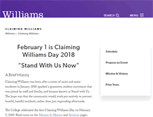 Tablet Screenshot of claiming.williams.edu