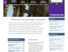 Tablet Screenshot of finaid.williams.edu