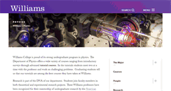 Desktop Screenshot of physics.williams.edu