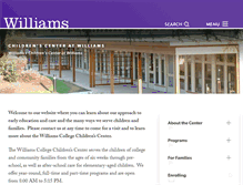 Tablet Screenshot of childrens-center.williams.edu