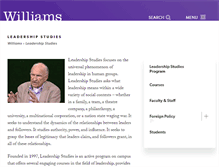 Tablet Screenshot of leadership-studies.williams.edu