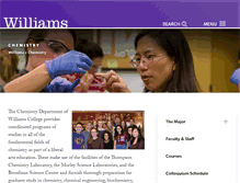 Tablet Screenshot of chemistry.williams.edu