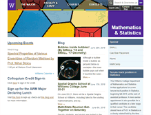 Tablet Screenshot of math.williams.edu