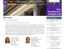 Tablet Screenshot of campus-life.williams.edu