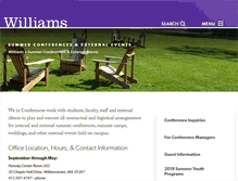 Tablet Screenshot of conferences.williams.edu