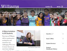 Tablet Screenshot of dean.williams.edu