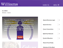 Tablet Screenshot of alumni.williams.edu