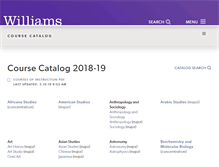 Tablet Screenshot of catalog.williams.edu