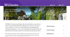 Desktop Screenshot of communications.williams.edu