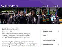 Tablet Screenshot of commencement.williams.edu