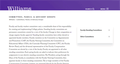 Desktop Screenshot of committees.williams.edu